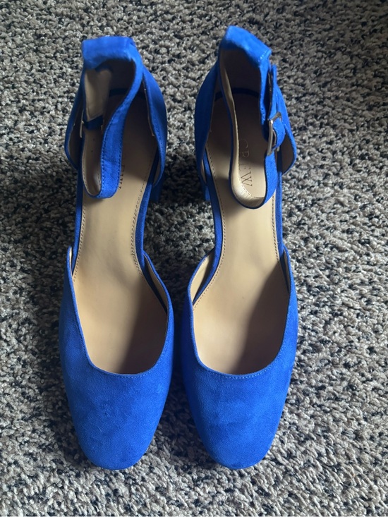 J. Crew Factory Shoes - J. Crew Factory Cobalt Blue Suede Ankle-Strap Pumps